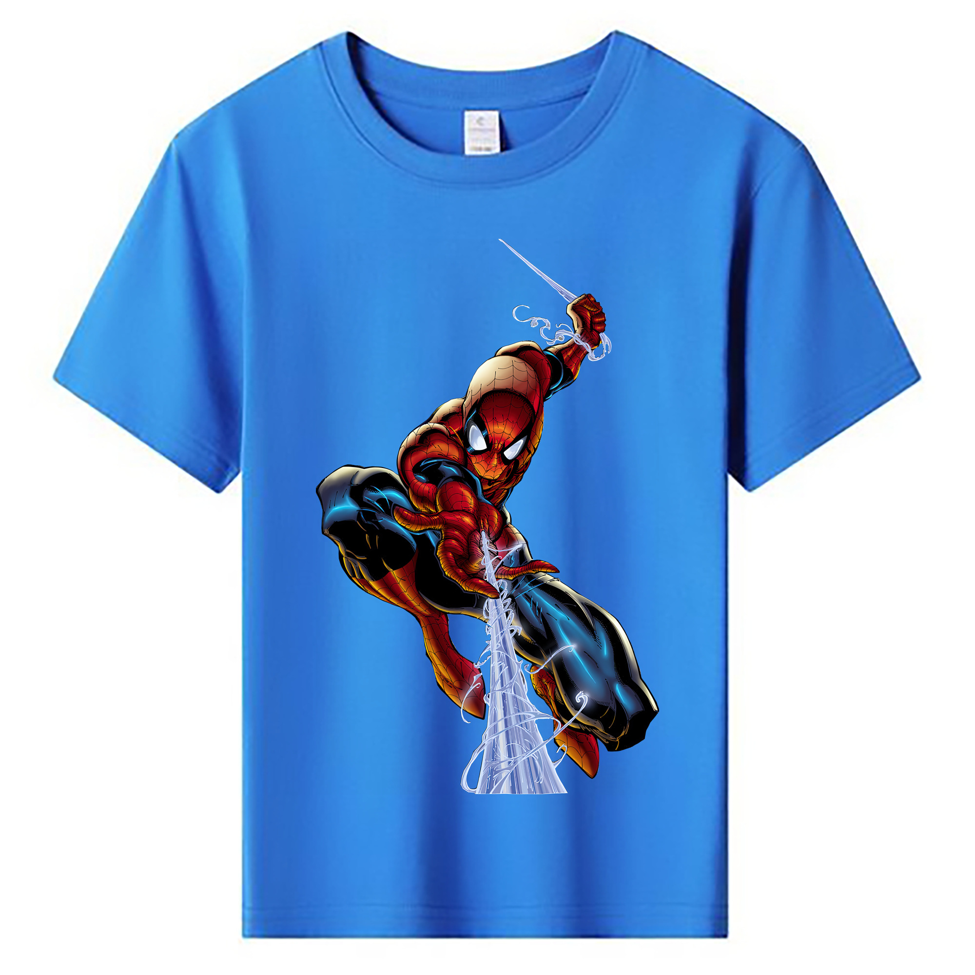 （画像用） Spider Man スパイダーマン 綿100％キッズTシャツ（フロントプリント）